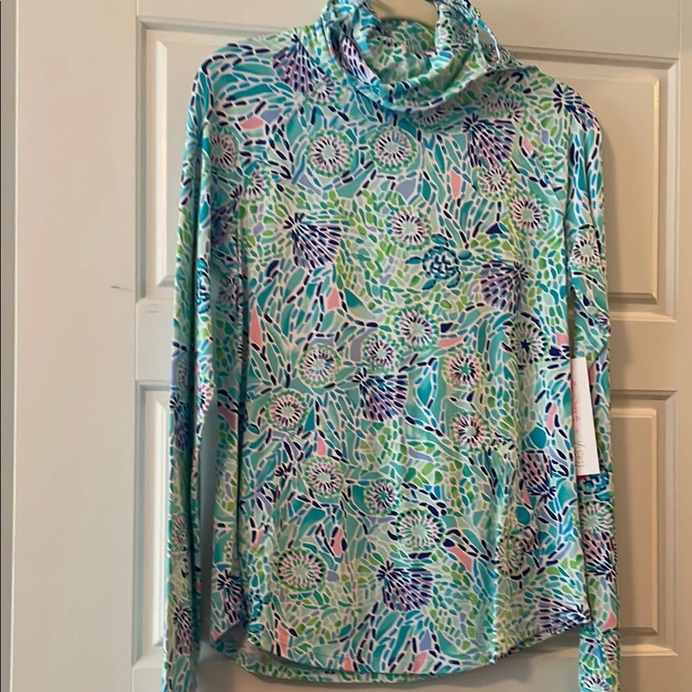 NWT!! Lilly Pulitzer popover Blue Ibiza - Picture 1 of 10
